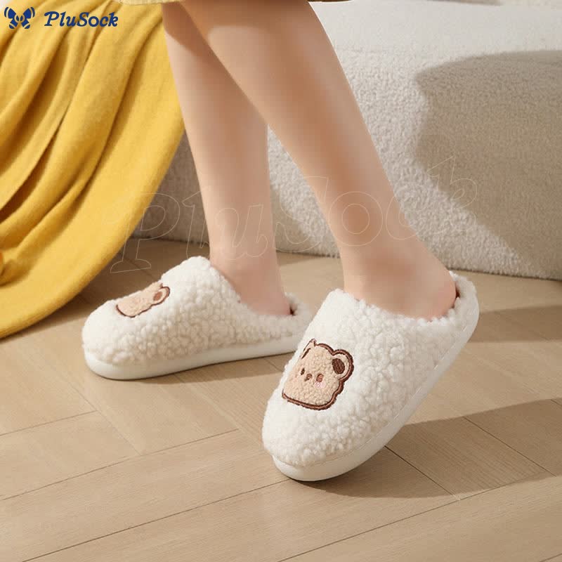 Plus Size Cartoon Bear Slippers(2 Pairs)