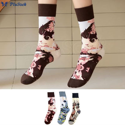 Cartoon Animals Quarter Socks(6 Pairs)