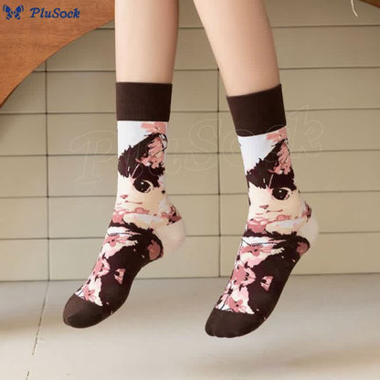 Cartoon Animals Quarter Socks(6 Pairs)