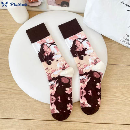 Cartoon Animals Quarter Socks(6 Pairs)