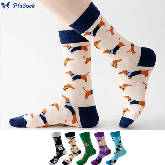 Panda Dog Cat Quarter Socks(5 Pairs)