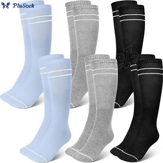 Soft Solid Color Compression Socks(6 Pairs)