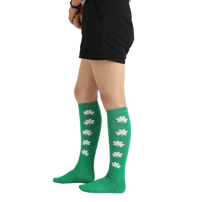 Four Leaf Clover Knee High Socks(4 Pairs)