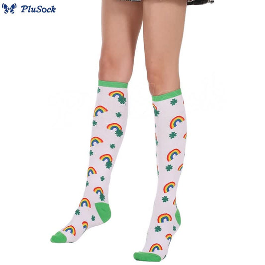 Rainbow Knee High Socks(3 Pairs)