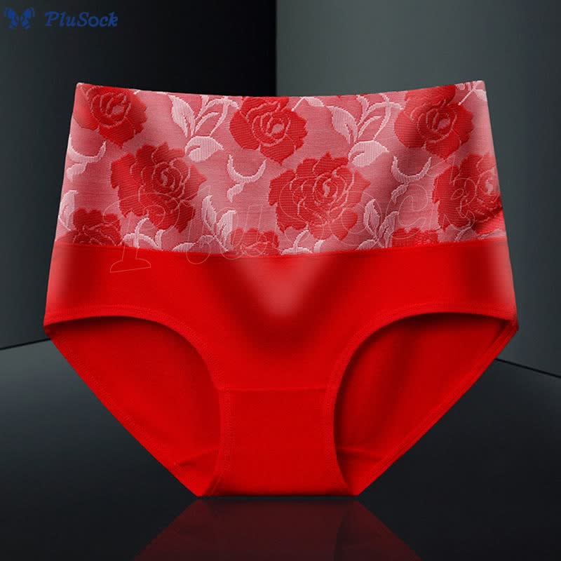 Plus Size Exquisite Printing Panty(4 Packs)