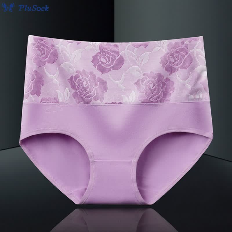 Plus Size Exquisite Printing Panty(4 Packs)