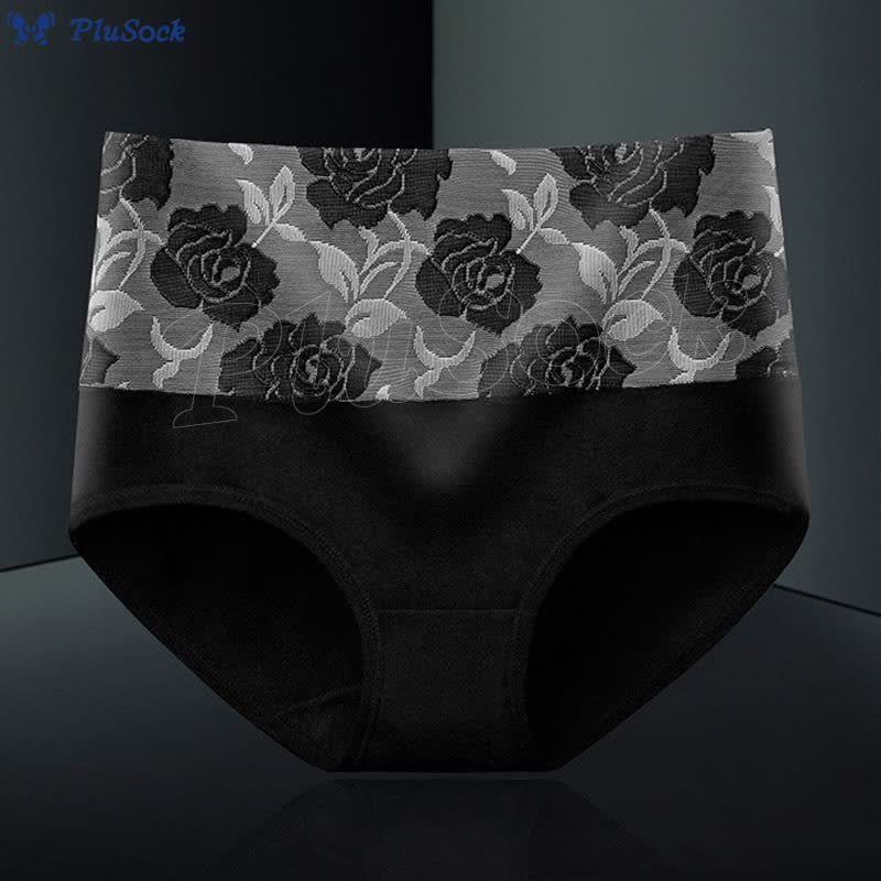 Plus Size Exquisite Printing Panty(4 Packs)