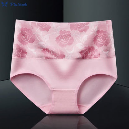 Plus Size Exquisite Printing Panty(4 Packs)