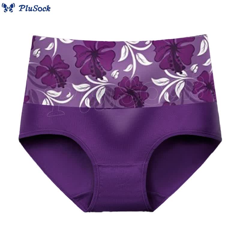 Plus Size Pure Color Flowers Panty(3 Packs)