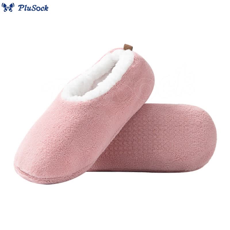 Plus Size Solid Color Non Slip Slipper Socks(3 Pairs)