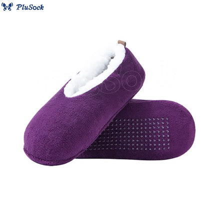 Plus Size Solid Color Non Slip Slipper Socks(3 Pairs)