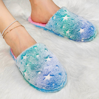 Plus Size Star Tie Dye Slippers