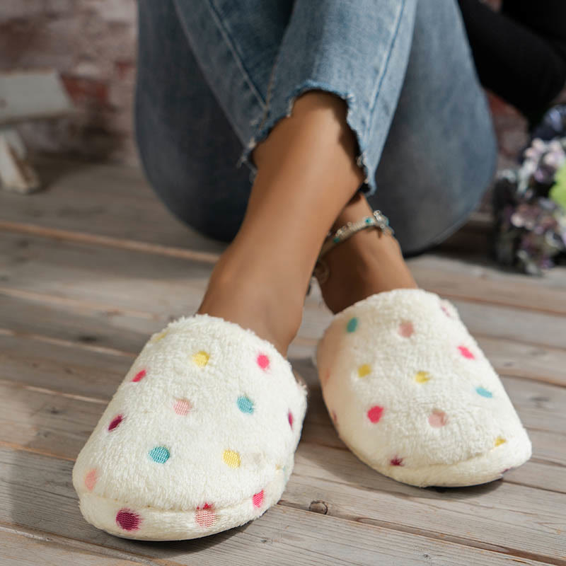 Plus Size Colorful Dots Slippers(2 Pairs)