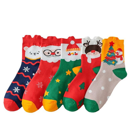 Plus Size Warm Christmas Quarter Socks