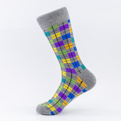 Plus Size Plaid Heart Crew Socks(5 Pairs)