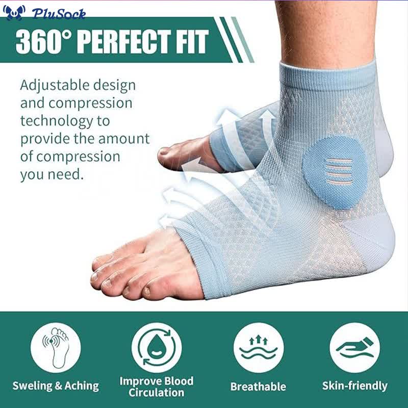 Open Toe Sweat Wicking Ankle Braces(2 Pairs)