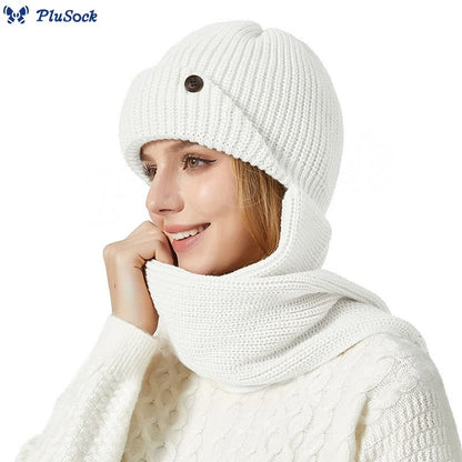 Ear Protection Beanie Scarf 2 In 1 Set