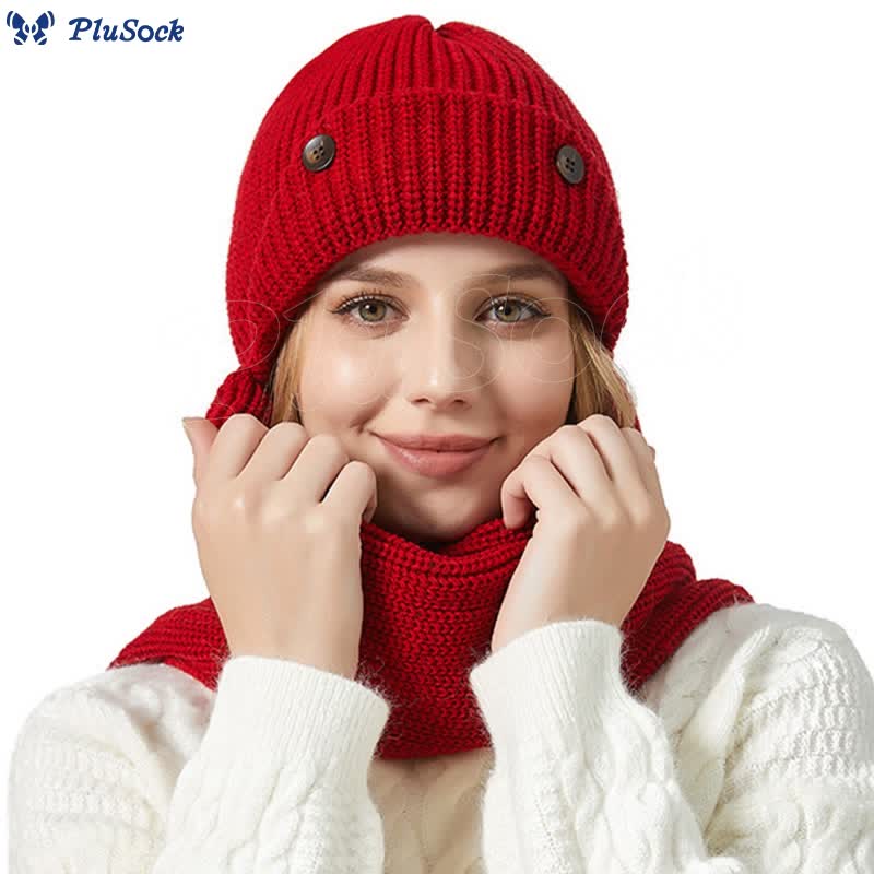 Ear Protection Beanie Scarf 2 In 1 Set