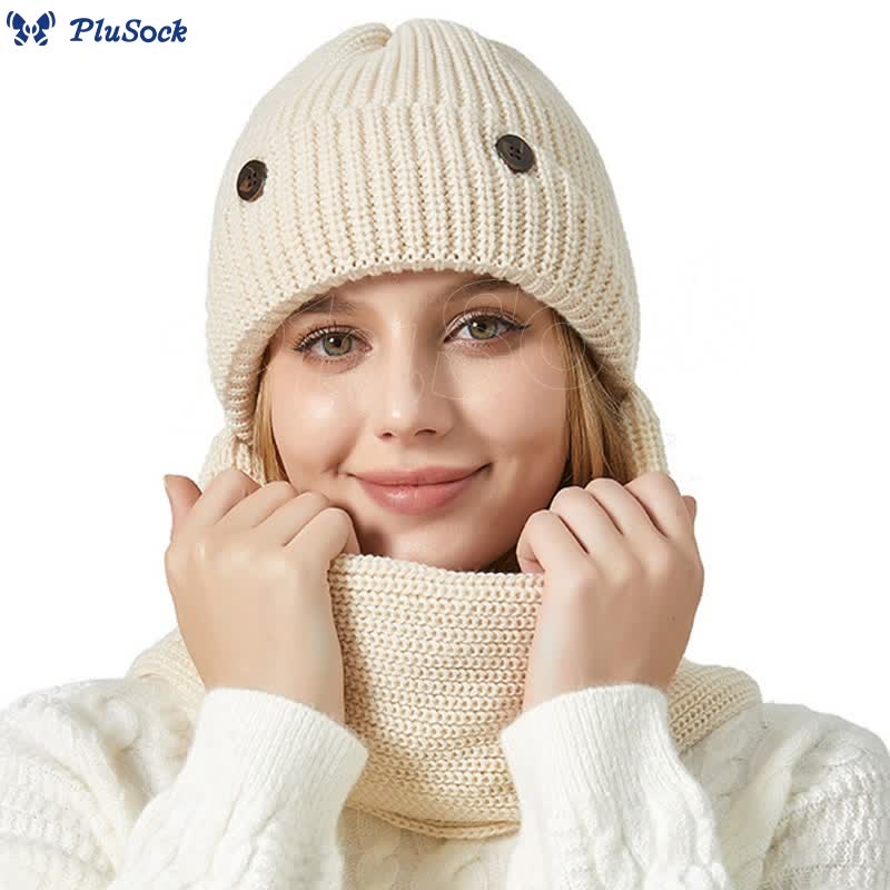 Ear Protection Beanie Scarf 2 In 1 Set