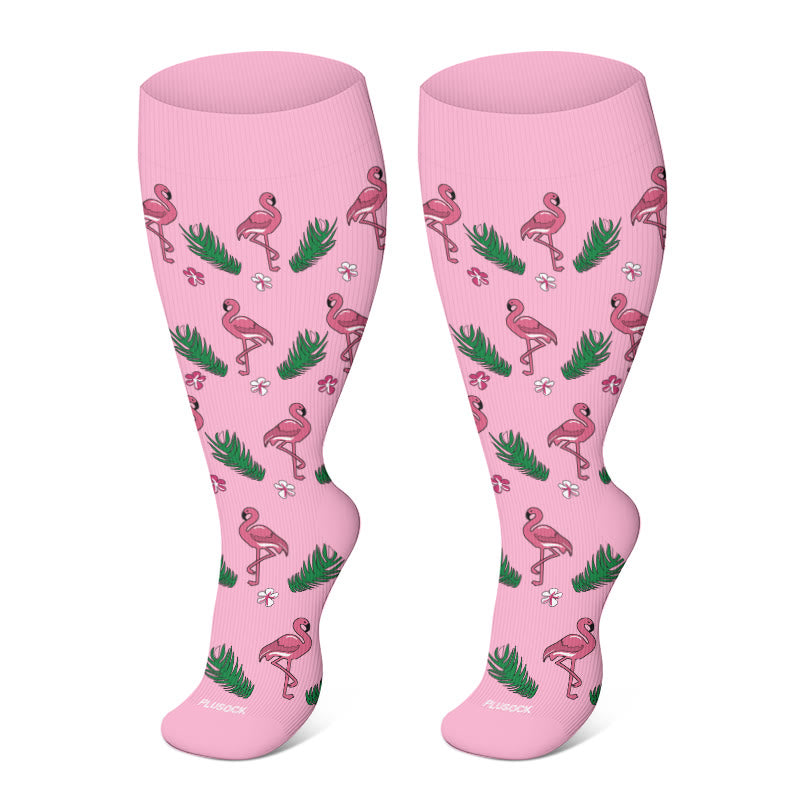 Plus Size Animals Pattern Compression Socks