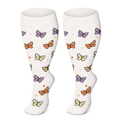 Plus Size Animals Pattern Compression Socks