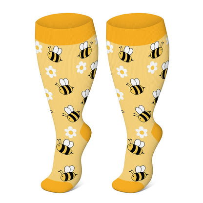 Plus Size Animals Pattern Compression Socks