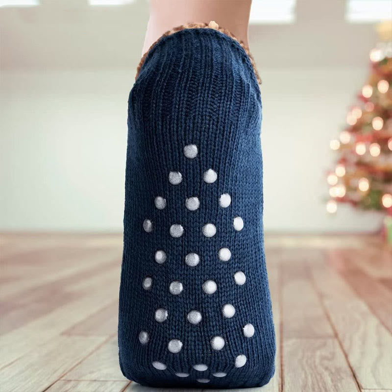 Plus Size Thickened Knitted Home Slipper Socks