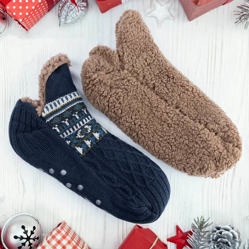 Plus Size Thickened Knitted Home Slipper Socks