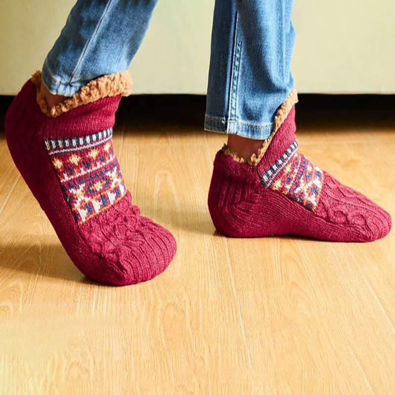 Plus Size Thickened Knitted Home Slipper Socks