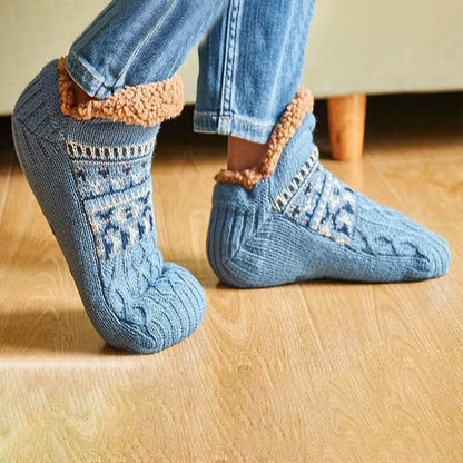 Plus Size Thickened Knitted Home Slipper Socks