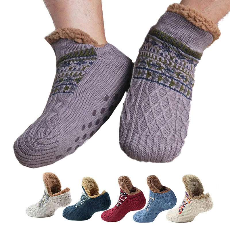 Plus Size Thickened Knitted Home Slipper Socks