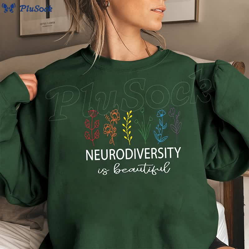 Plus Size Flower Text Sweatshirt