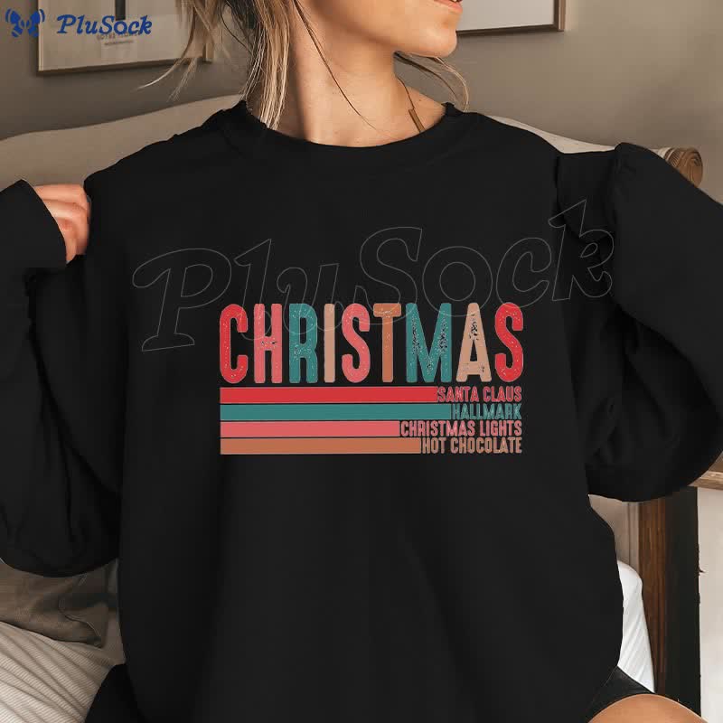 Plus Size Retro Christmas Sweatshirt