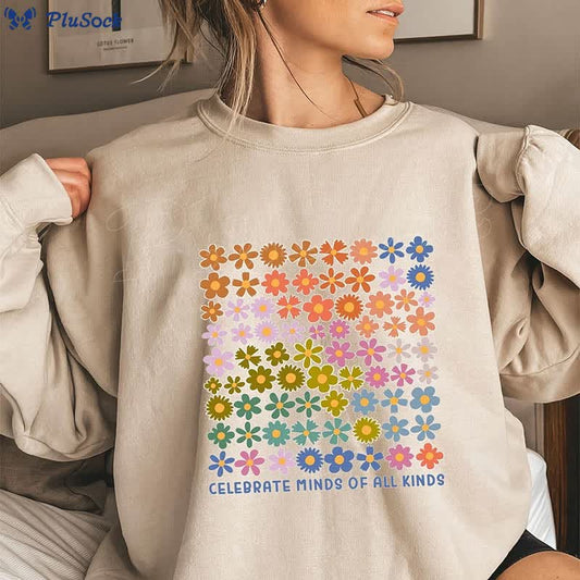 Plus Size Cute Flowers Sweatshirt