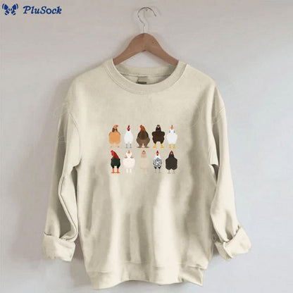 Plus Size Chick Print Sweatshirt