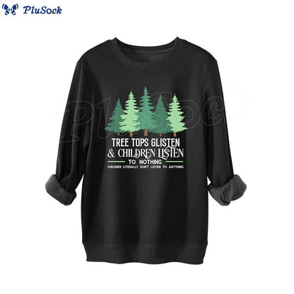 Plus Size Thicken Tree Sweatshirt