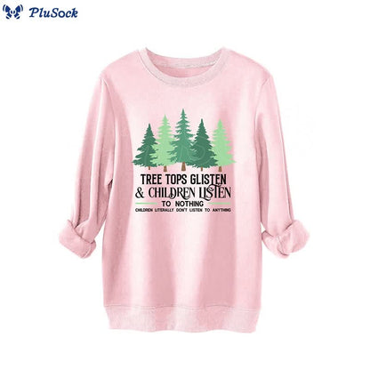 Plus Size Thicken Tree Sweatshirt