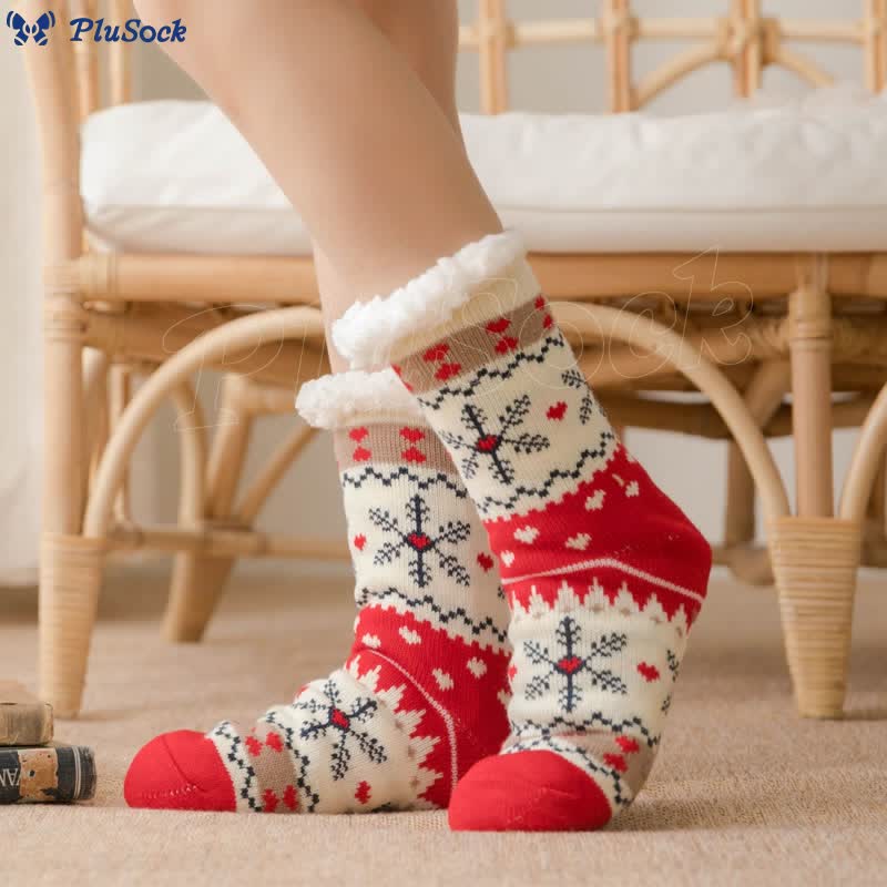 Plus Size Polar Bear Slipper Socks(2 Pairs)