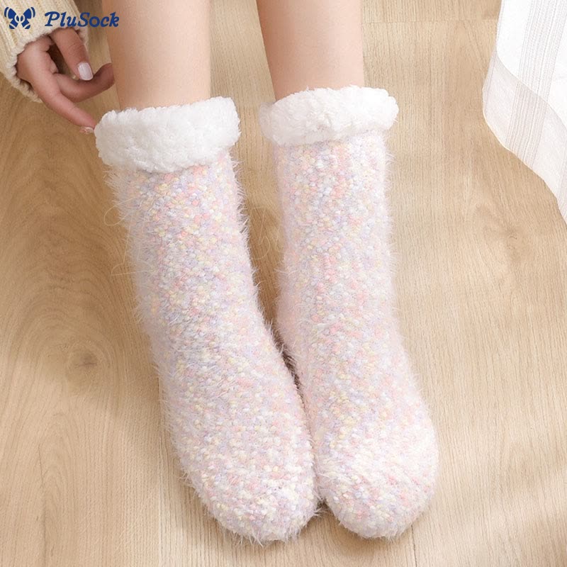 Plus Size Warm Thick Slipper Socks(2 Pairs)