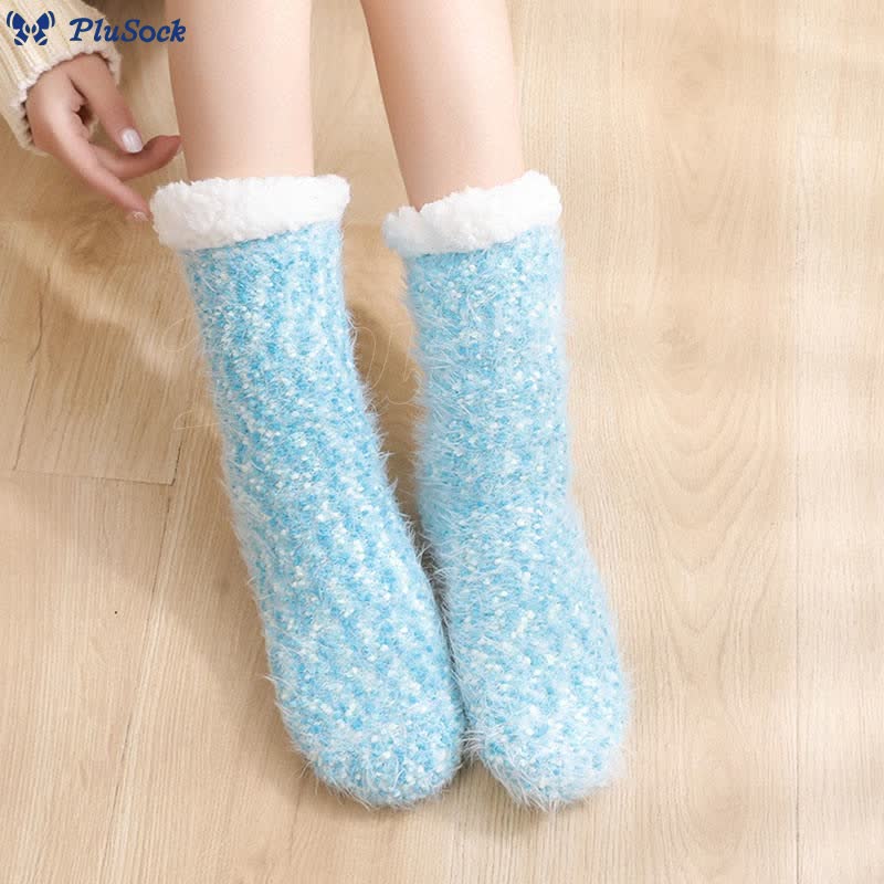 Plus Size Warm Thick Slipper Socks(2 Pairs)