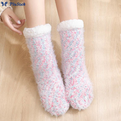 Plus Size Warm Thick Slipper Socks(2 Pairs)