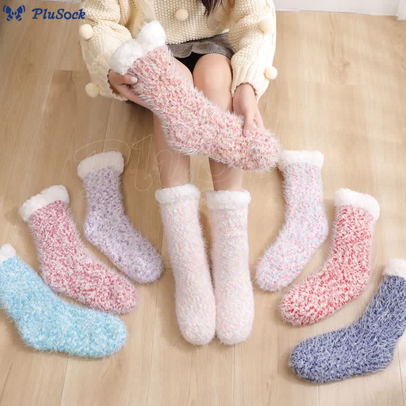 Plus Size Warm Thick Slipper Socks(2 Pairs)