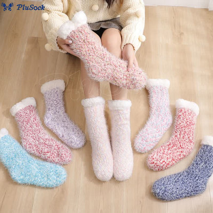 Plus Size Warm Thick Slipper Socks(2 Pairs)