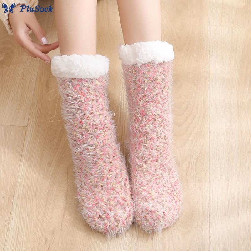 Plus Size Warm Thick Slipper Socks(2 Pairs)