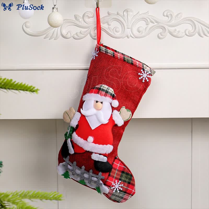 Plus Size Christmas Large Handing Socks(4 Pairs)