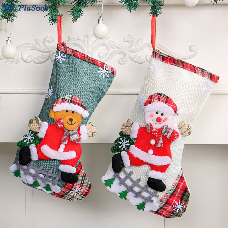 Plus Size Christmas Large Handing Socks(4 Pairs)