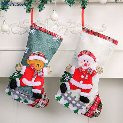 Plus Size Christmas Large Handing Socks(4 Pairs)