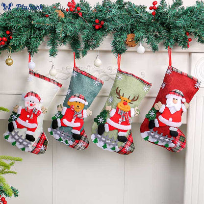 Plus Size Christmas Large Handing Socks(4 Pairs)