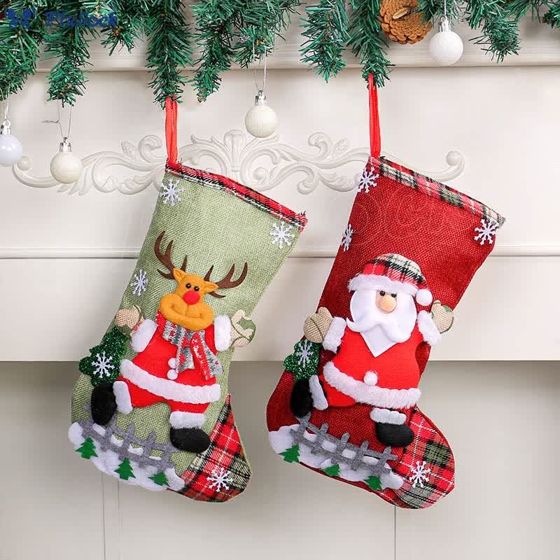 Plus Size Christmas Large Handing Socks(4 Pairs)