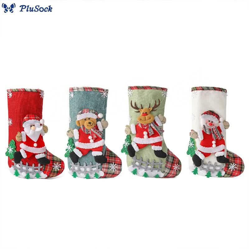 Plus Size Christmas Large Handing Socks(4 Pairs)